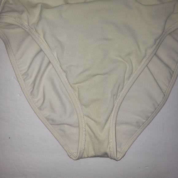 ANNE COLE DEEP PLUNGE WHITE ONE PIECE SWIMSUIT SIZE 12 - Picture 9 of 15